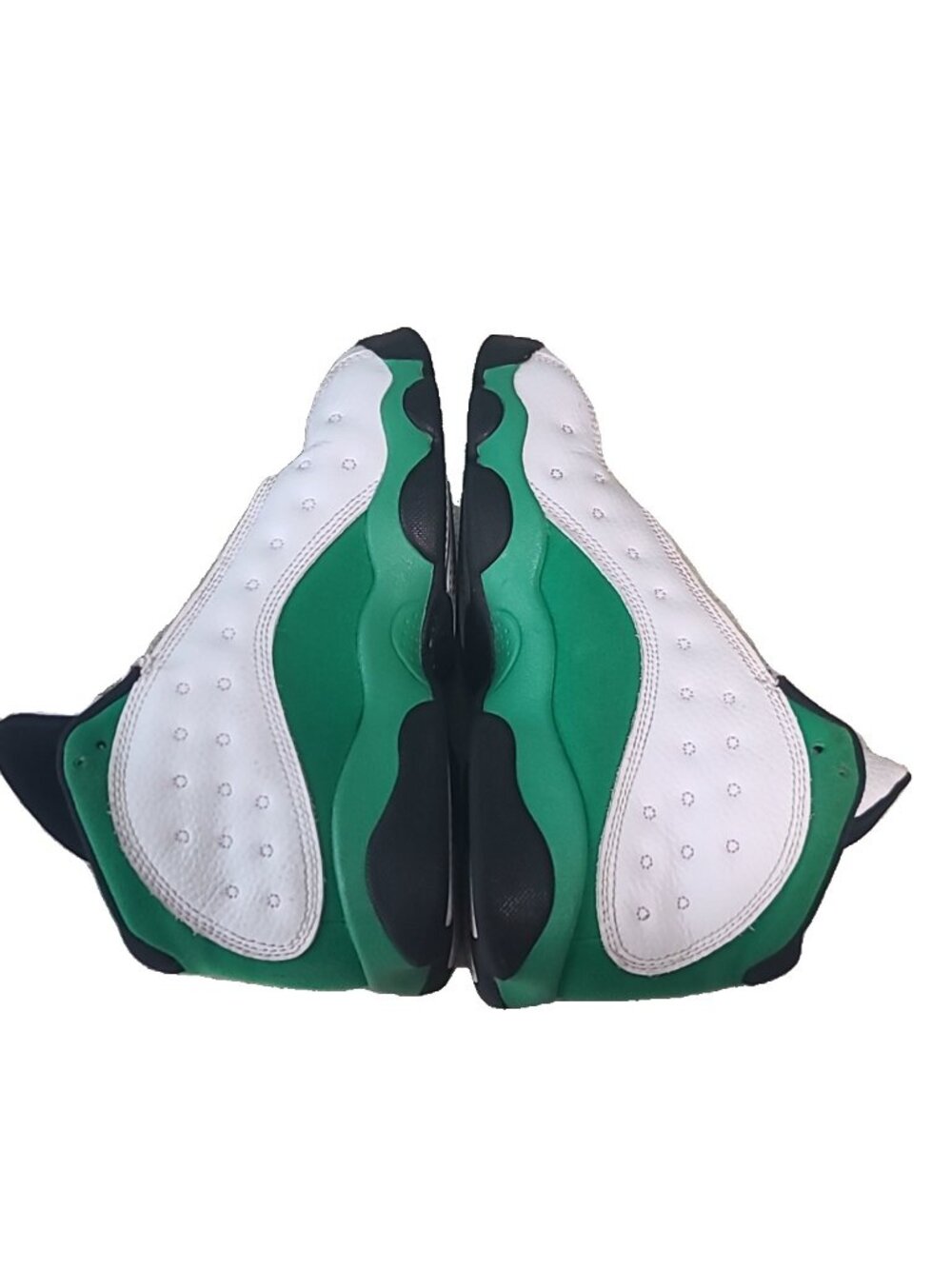 Jordan 13 Retro "Lucky Green" Sneakers Size 3 Youth White EUC - Picture 6 of 8